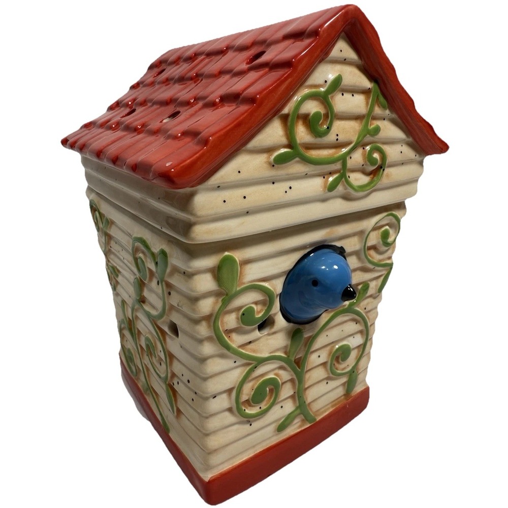 Scentsy Birdhouse Wax Warmer‎ 23116 Retired 2012 Cottage Blue Bird EUC